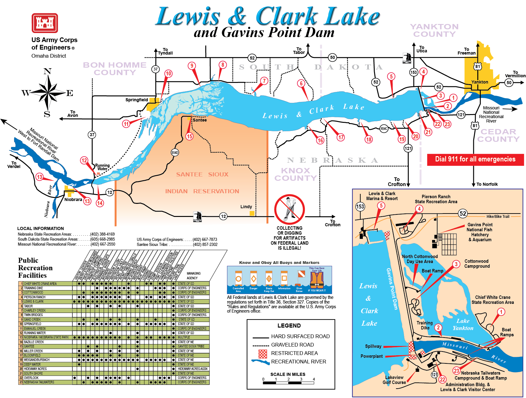 Lewis And Clark Lake Map Draw A Topographic Map